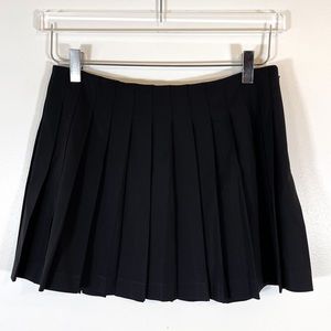 Theory Black Pleated High Rise Mini Skirt Side 2